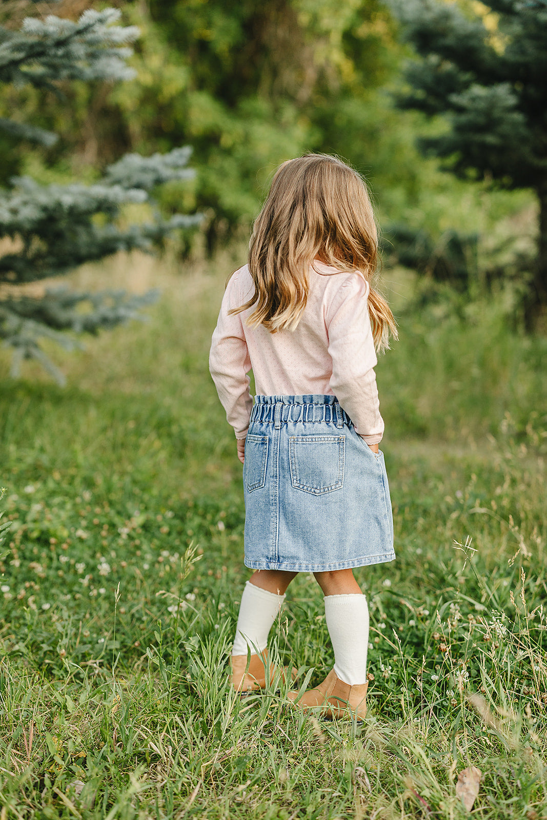 Pink Pointelle Long Sleeve Tee