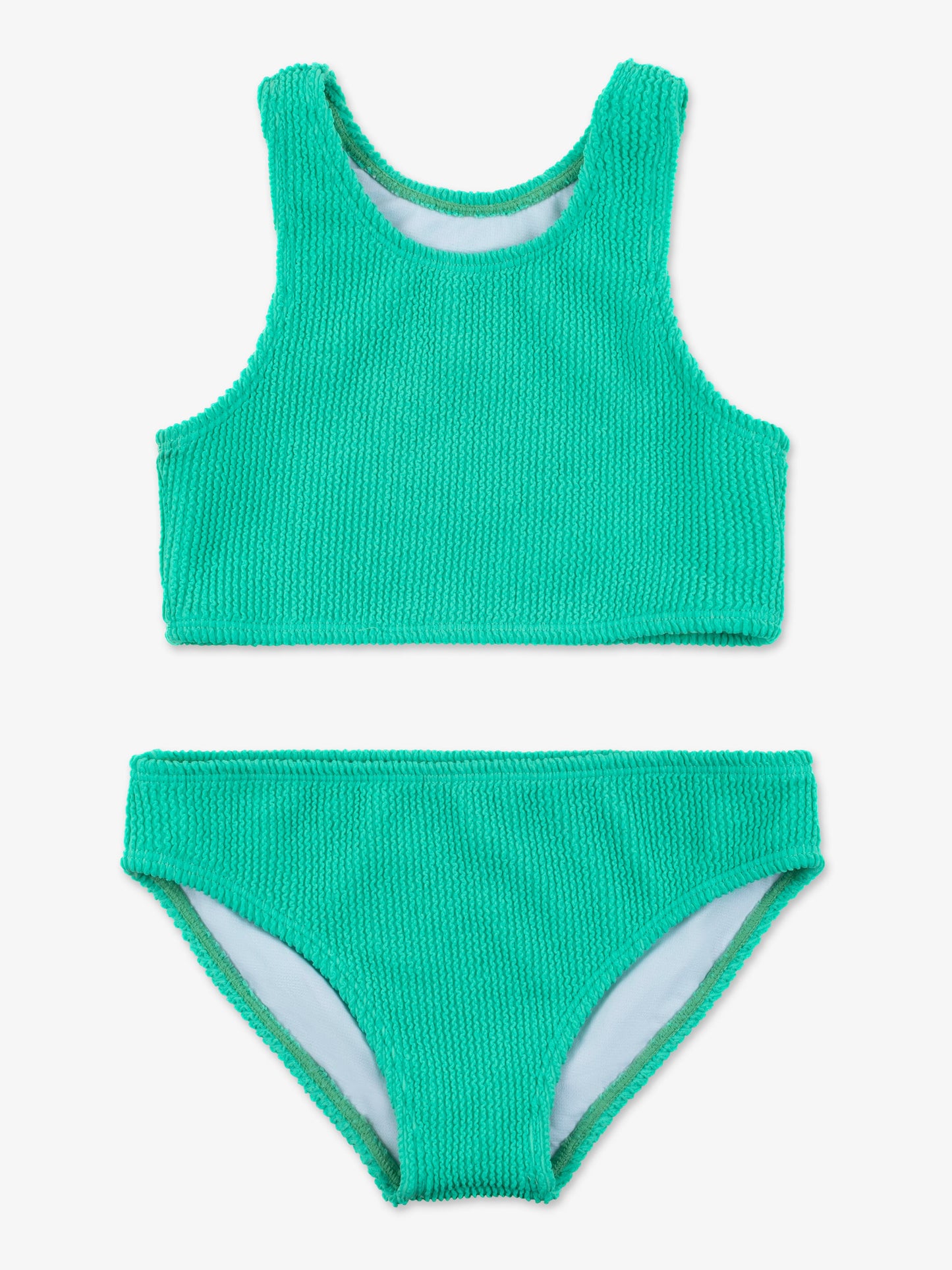Crinkle Two Piece Tankini Swimsuit