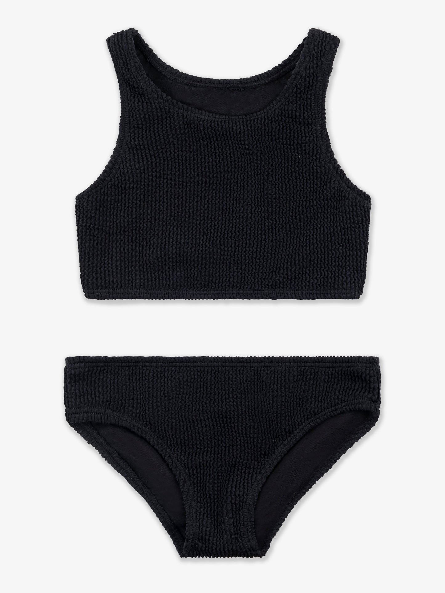 Crinkle Two Piece Tankini Swimsuit