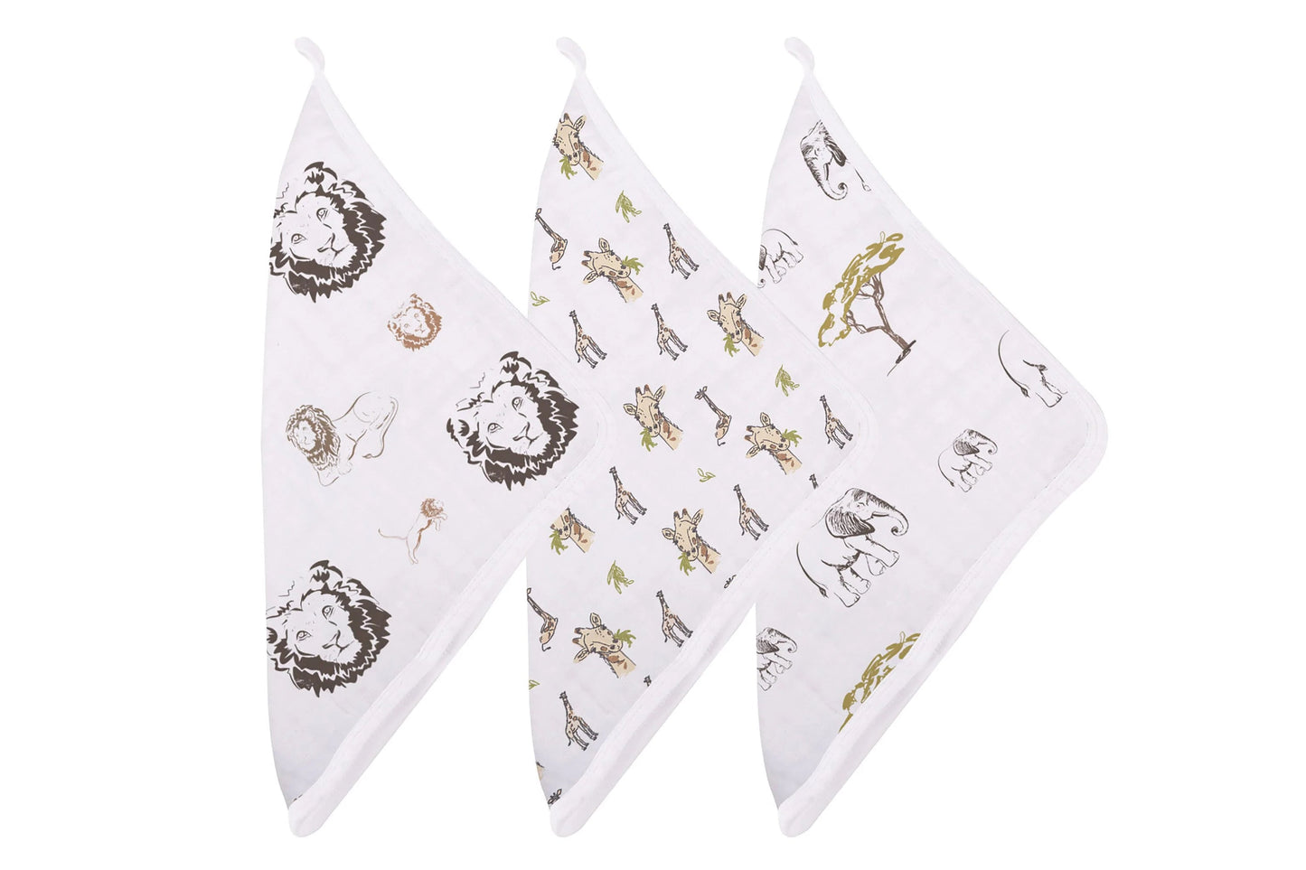 On The Savannah Washcloth Set 3pk
