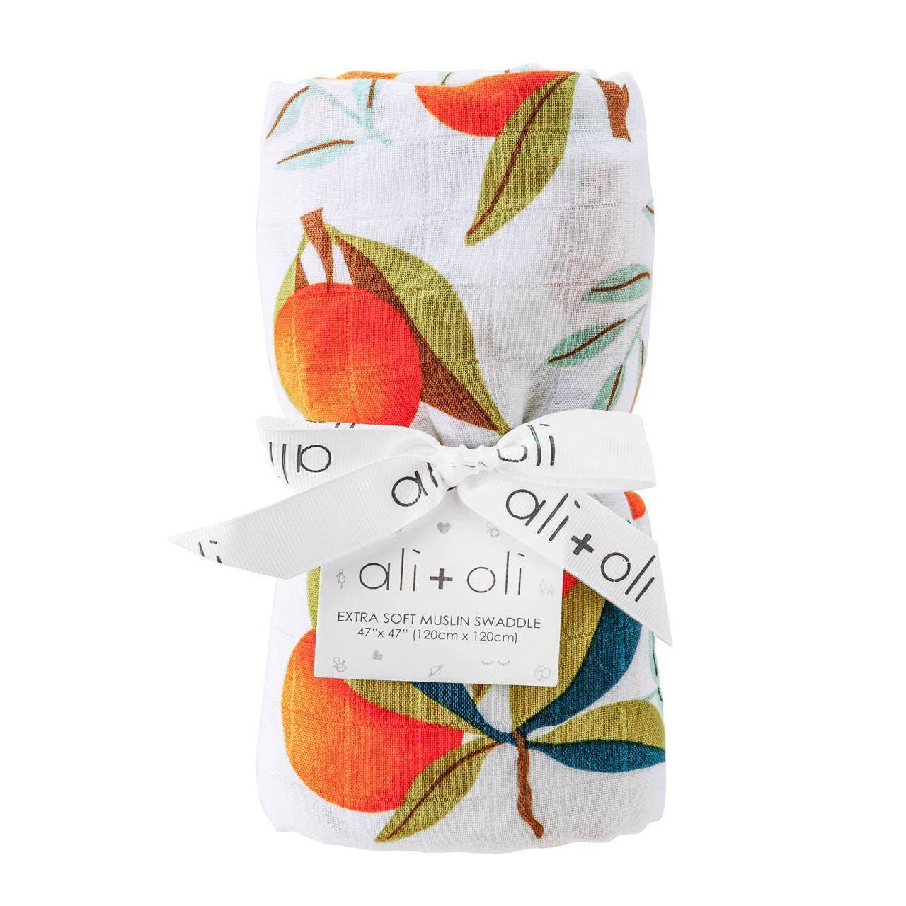 Bamboo Muslin Swaddle Blanket (Tangerine)