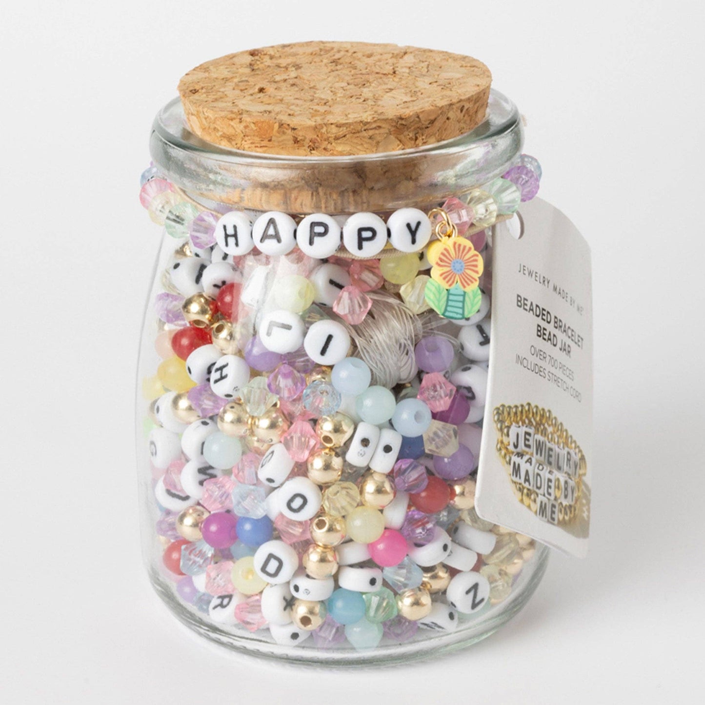 Happy Flower DIY Letter Bead Jar
