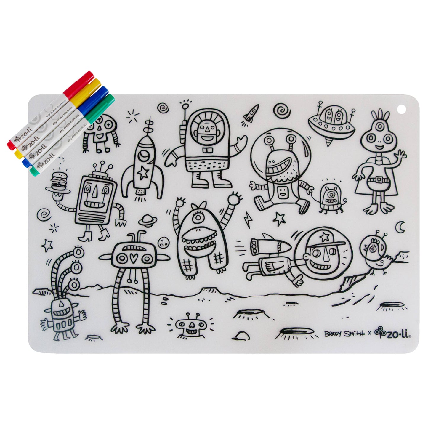 ColorMATTIES space fun - Reusable Coloring Placemats