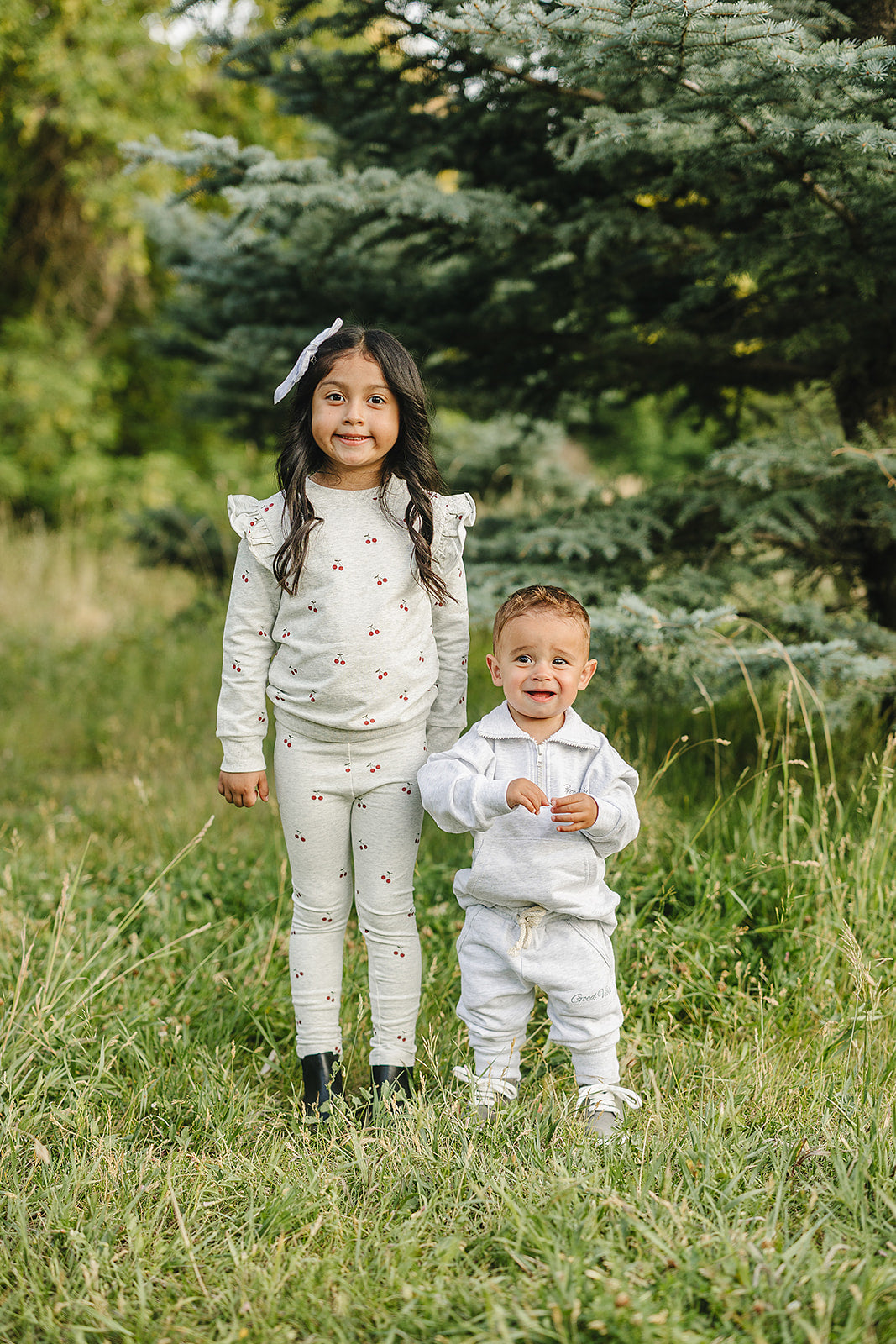 Cherry Ruffle French Terry Set
