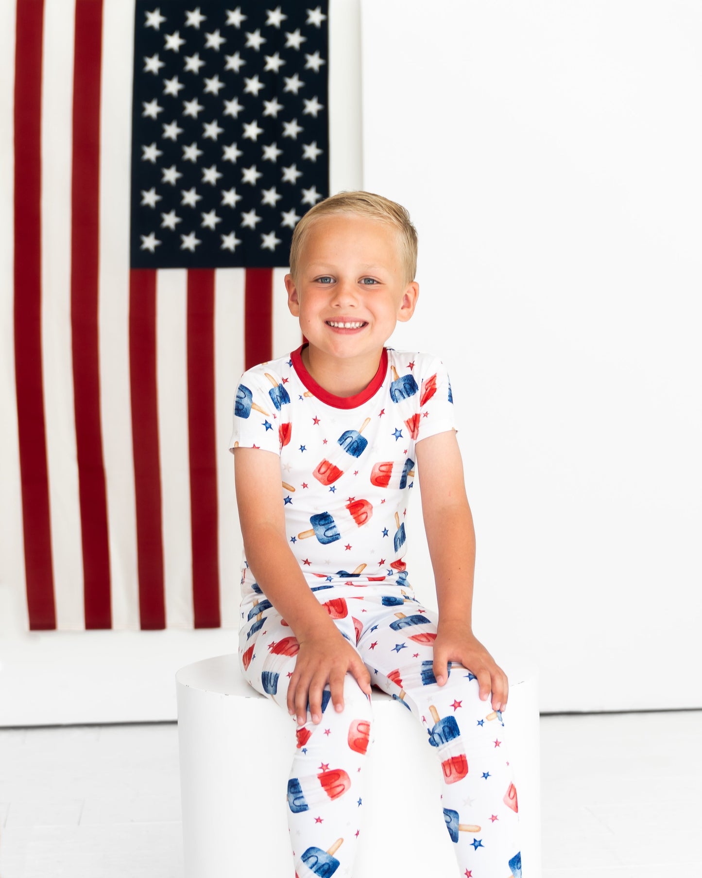 Red, White and Snooze Short-Sleeve PJ set