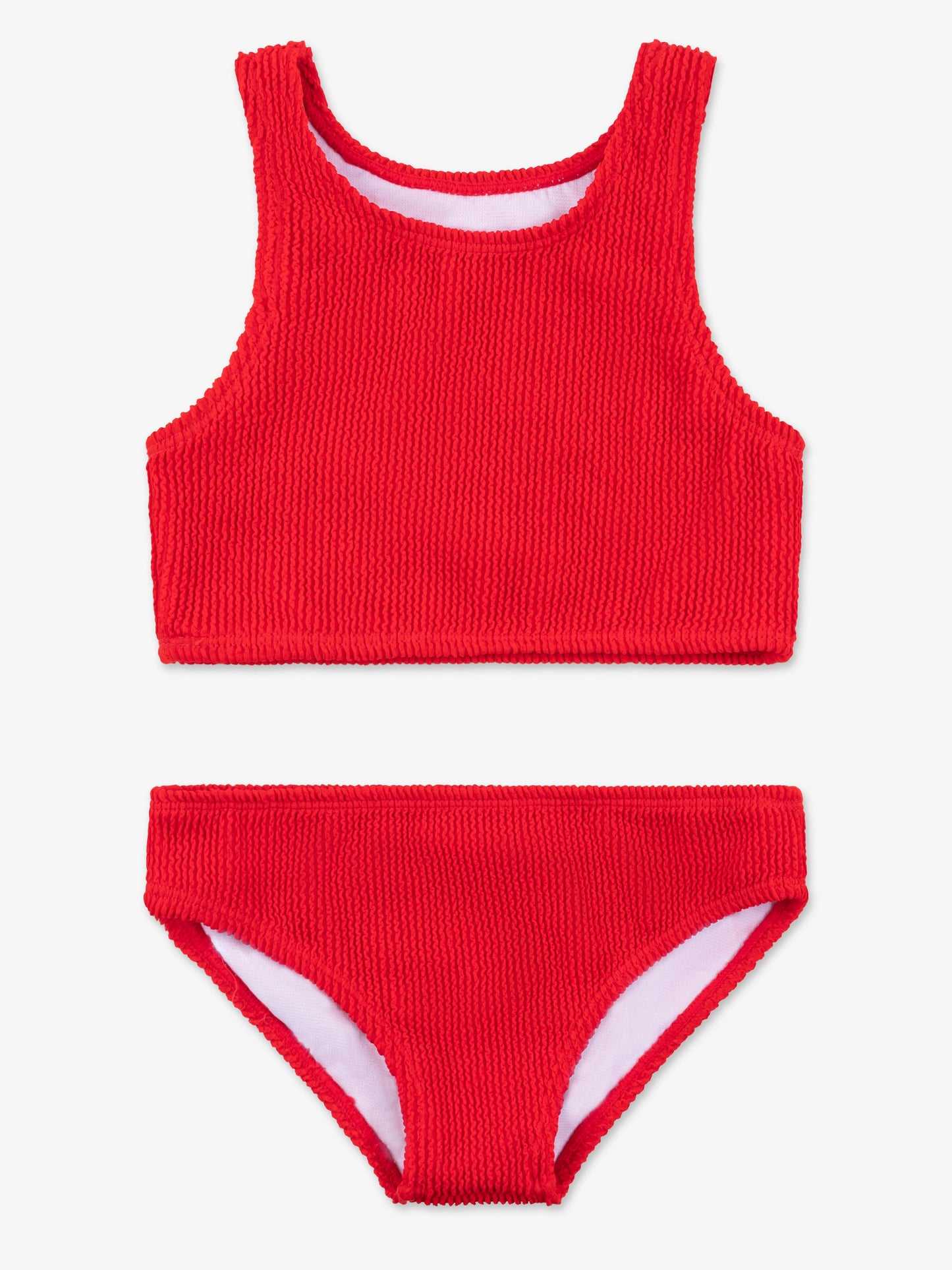 Crinkle Two Piece Tankini Swimsuit
