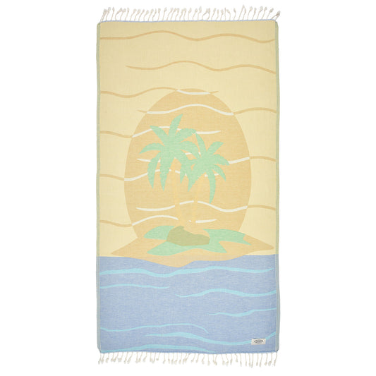 Exclusive Sandy Island Peshtemal Pure Cotton Beach Towel