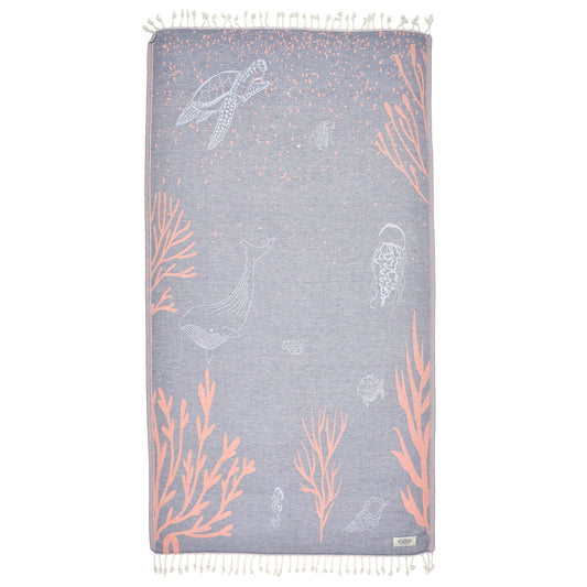 Exclusive Deep Blue Peshtemal Pure Cotton Beach Towel