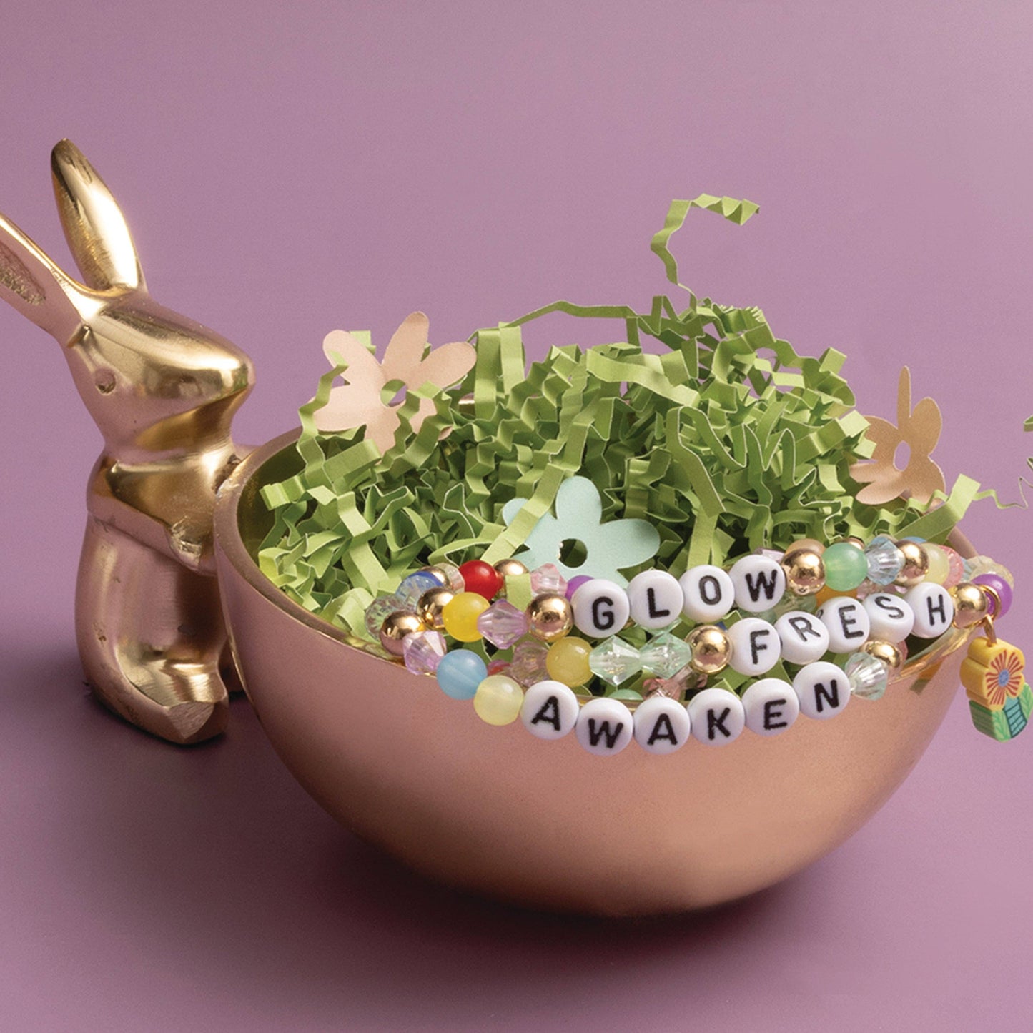 Happy Flower DIY Letter Bead Jar