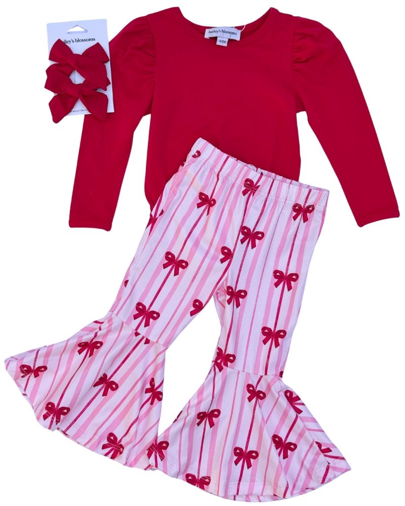 Rosalind Puff Long Sleeve Leotard - Red
